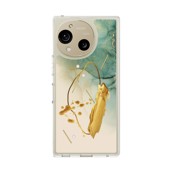 Slim Protection Case［ Marble Nuance Painting Green ］