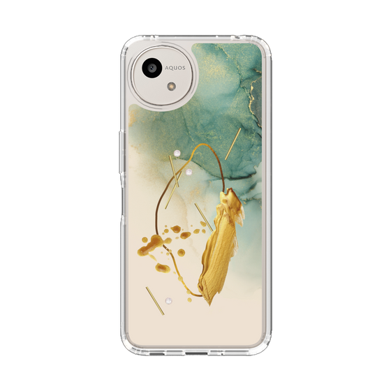 Slim Protection Case［ Marble Nuance Painting Green ］