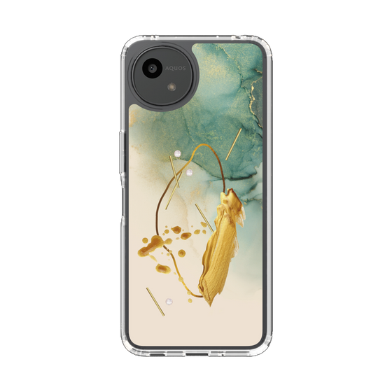 Slim Protection Case［ Marble Nuance Painting Green ］