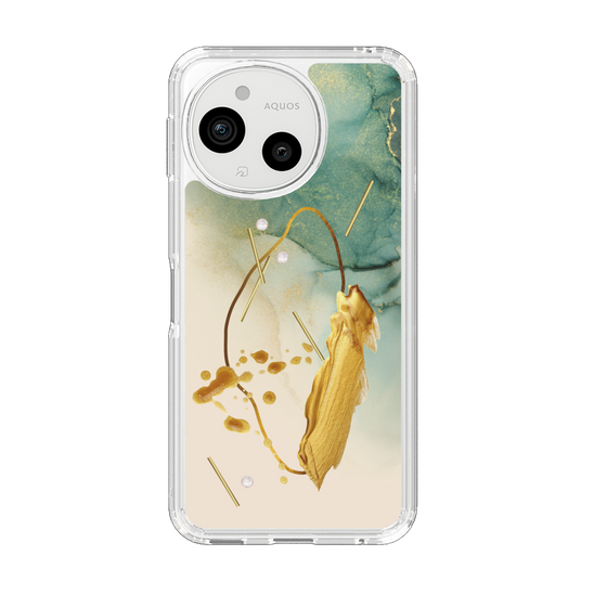 Slim Protection Case［ Marble Nuance Painting Green ］
