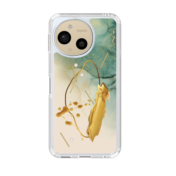 Slim Protection Case［ Marble Nuance Painting Green ］