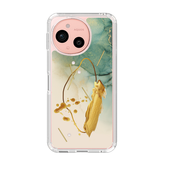 Slim Protection Case［ Marble Nuance Painting Green ］