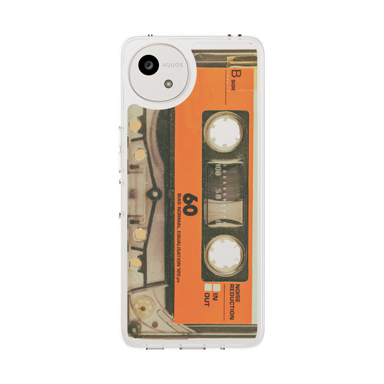 Slim Protection Case［ RETORO CASSETTE TAPE - Skeleton Orange ］