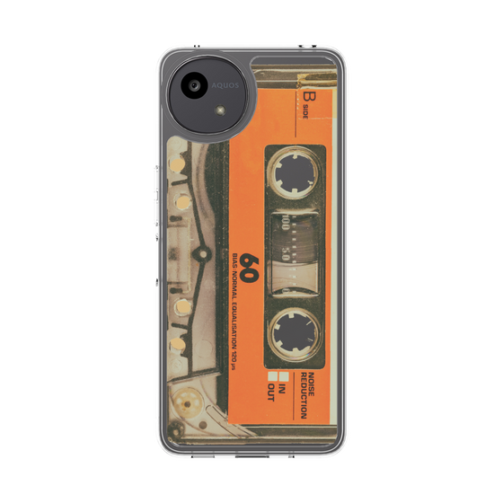 Slim Protection Case［ RETORO CASSETTE TAPE - Skeleton Orange ］