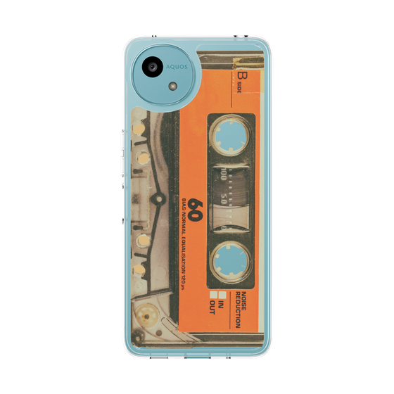 Slim Protection Case［ RETORO CASSETTE TAPE - Skeleton Orange ］