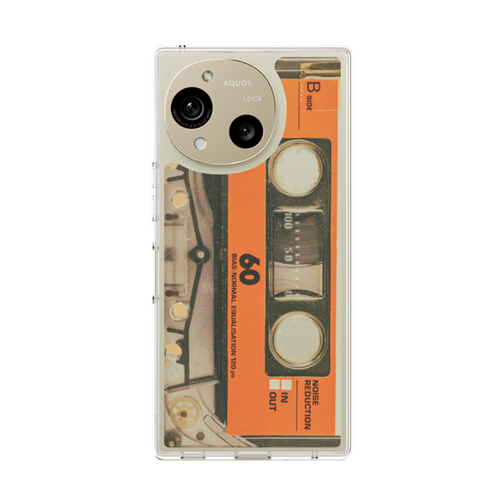 Slim Protection Case［ RETORO CASSETTE TAPE - Skeleton Orange ］