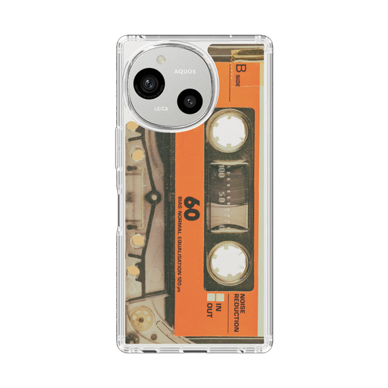 Slim Protection Case［ RETORO CASSETTE TAPE - Skeleton Orange ］