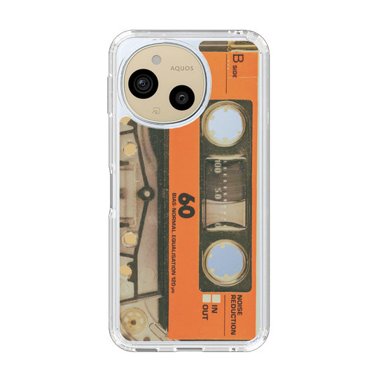 Slim Protection Case［ RETORO CASSETTE TAPE - Skeleton Orange ］
