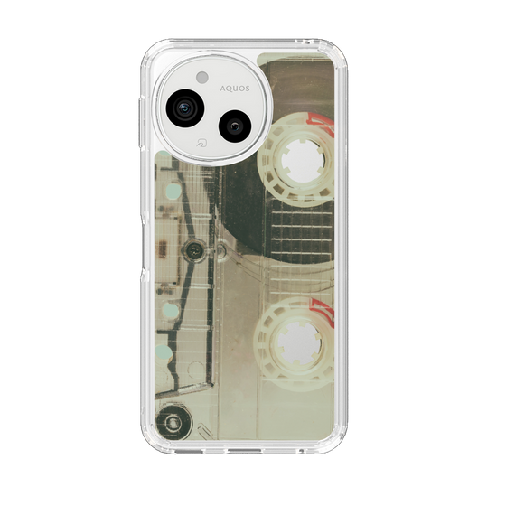 Slim Protection Case［ RETORO CASSETTE TAPE - Skeleton Red ］