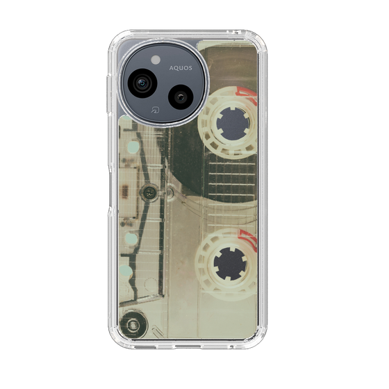 Slim Protection Case［ RETORO CASSETTE TAPE - Skeleton Red ］