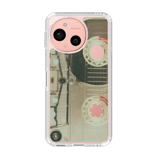 Slim Protection Case［ RETORO CASSETTE TAPE - Skeleton Red ］
