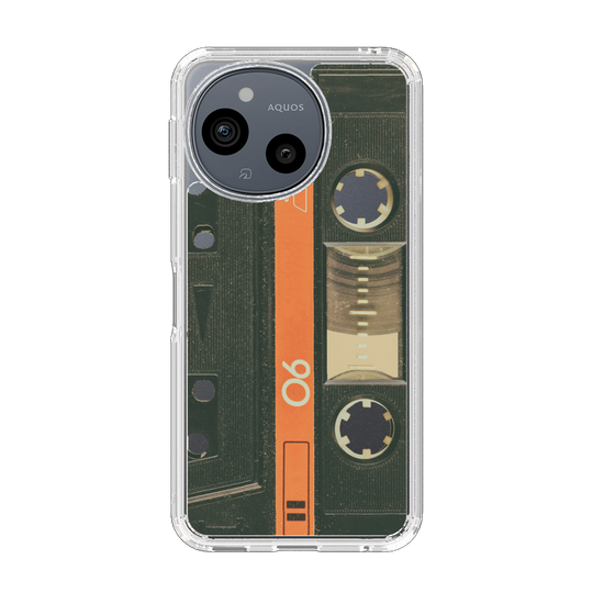 Slim Protection Case［ RETORO CASSETTE TAPE - Opacity Black ］