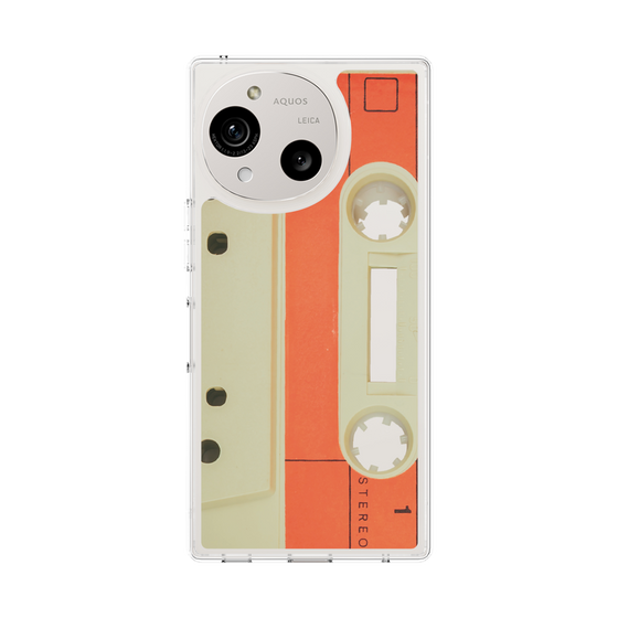 Slim Protection Case［ RETORO CASSETTE TAPE - Opacity White ］