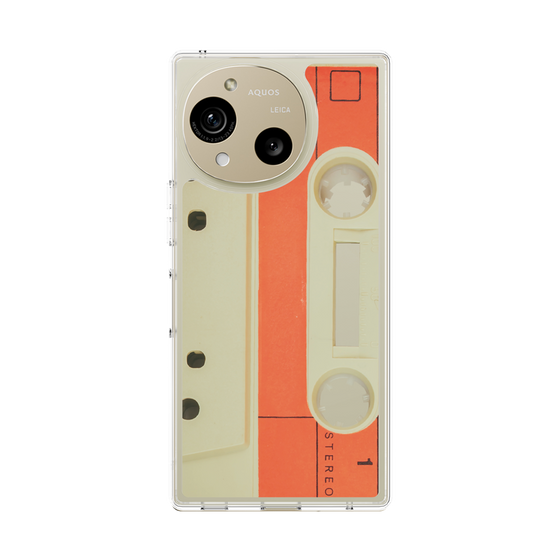Slim Protection Case［ RETORO CASSETTE TAPE - Opacity White ］