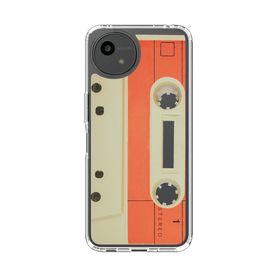 Slim Protection Case［ RETORO CASSETTE TAPE - Opacity White ］
