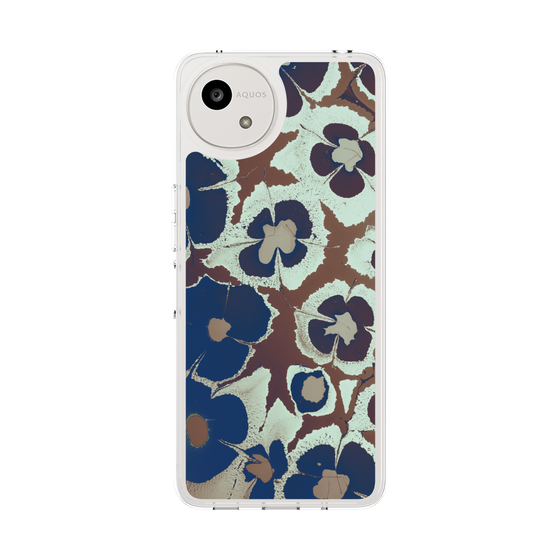Slim Protection Case［ y2k(Year2000) - Flower - Brown Navy ］