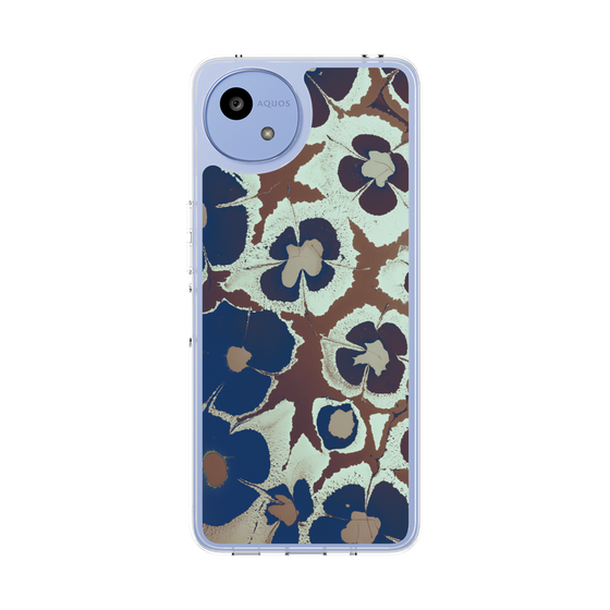 Slim Protection Case［ y2k(Year2000) - Flower - Brown Navy ］