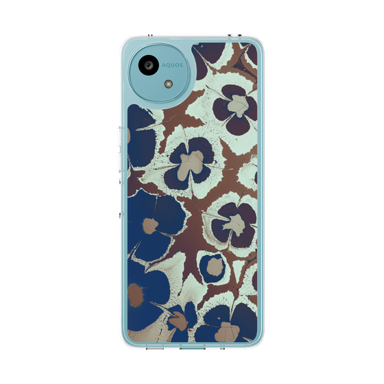 Slim Protection Case［ y2k(Year2000) - Flower - Brown Navy ］