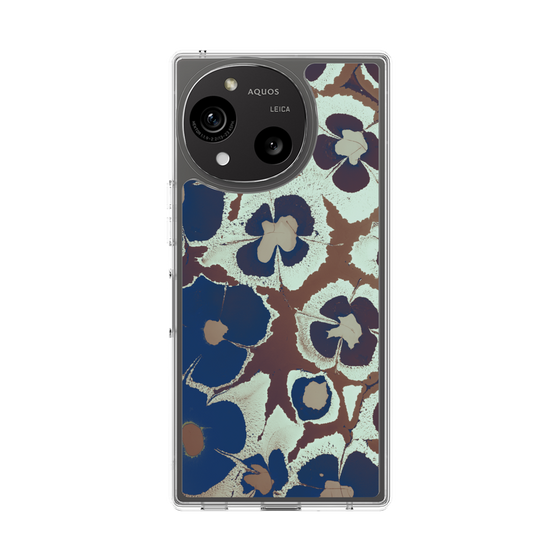 Slim Protection Case［ y2k(Year2000) - Flower - Brown Navy ］