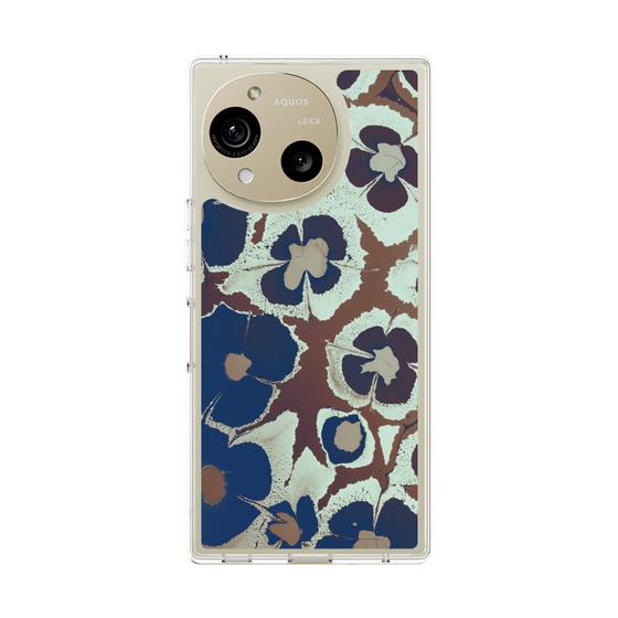 Slim Protection Case［ y2k(Year2000) - Flower - Brown Navy ］