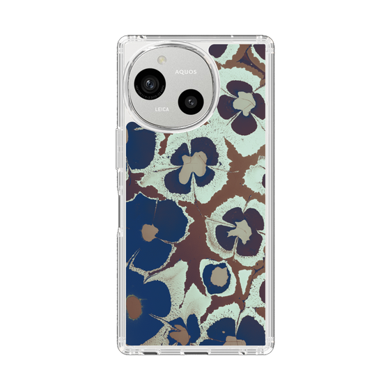 Slim Protection Case［ y2k(Year2000) - Flower - Brown Navy ］