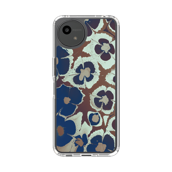 Slim Protection Case［ y2k(Year2000) - Flower - Brown Navy ］