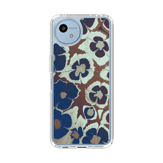 Slim Protection Case［ y2k(Year2000) - Flower - Brown Navy ］