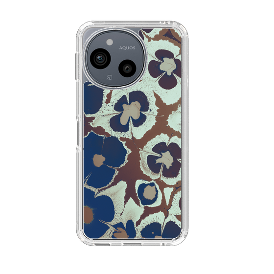 Slim Protection Case［ y2k(Year2000) - Flower - Brown Navy ］