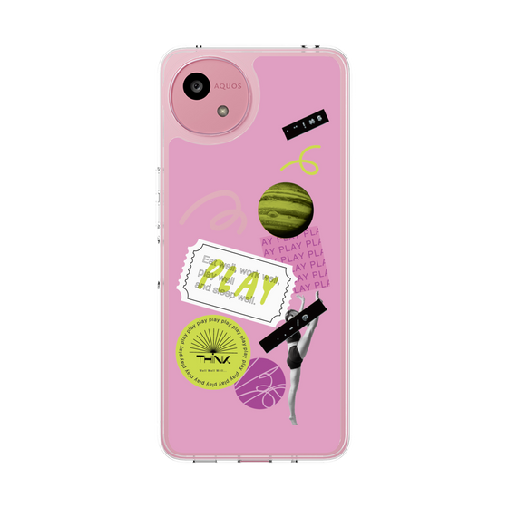 Slim Protection Case［ Playful sticker - Dusty Pink ］