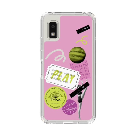 Slim Protection Case［ Playful sticker - Dusty Pink ］