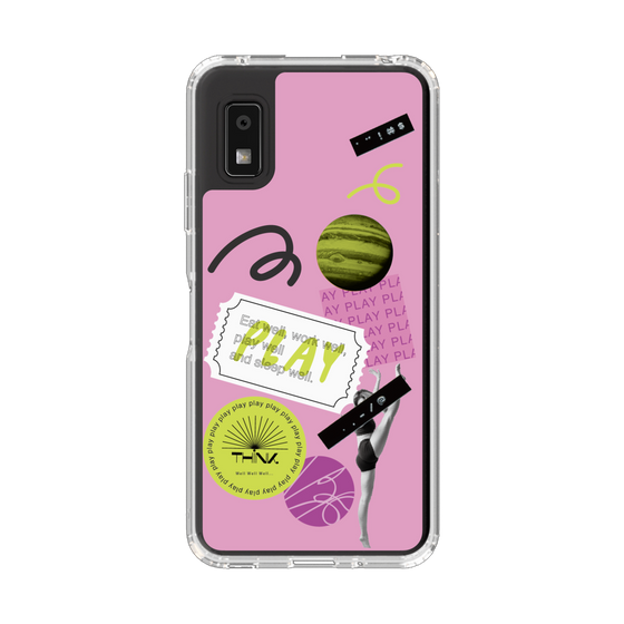 Slim Protection Case［ Playful sticker - Dusty Pink ］