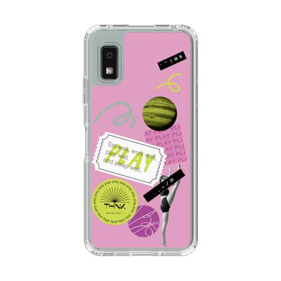 Slim Protection Case［ Playful sticker - Dusty Pink ］