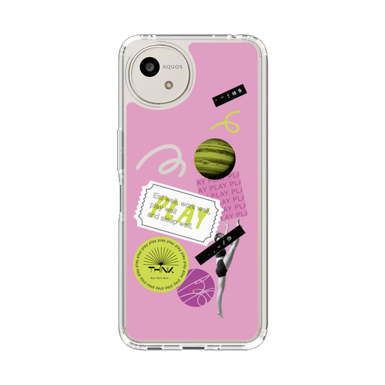 Slim Protection Case［ Playful sticker - Dusty Pink ］