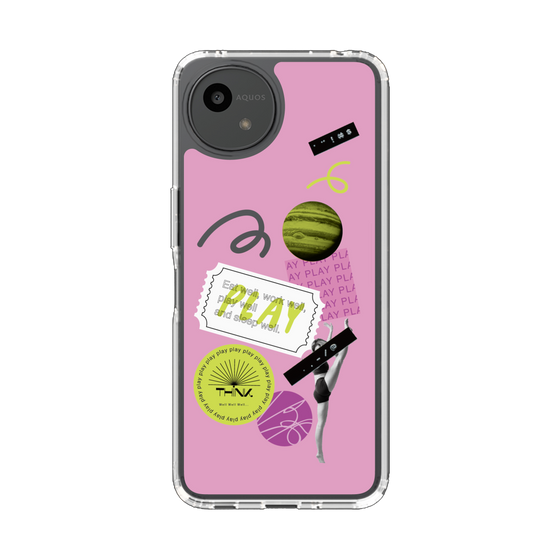 Slim Protection Case［ Playful sticker - Dusty Pink ］