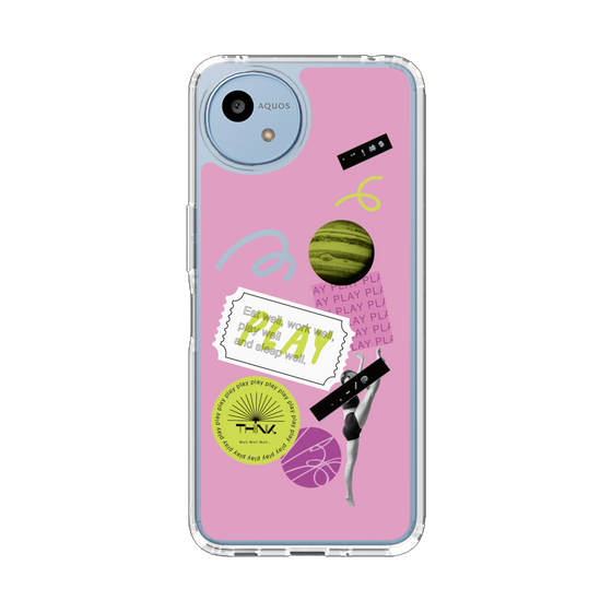 Slim Protection Case［ Playful sticker - Dusty Pink ］