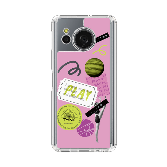 Slim Protection Case［ Playful sticker - Dusty Pink ］