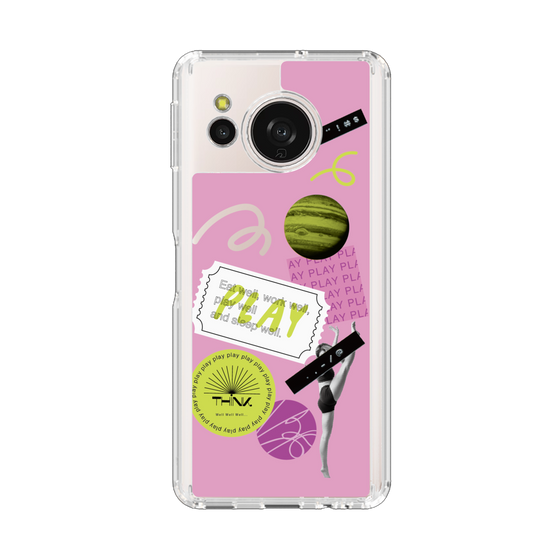 Slim Protection Case［ Playful sticker - Dusty Pink ］