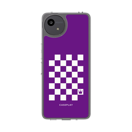 Slim Protection Case［ Racing Checkered Flag Purple ］
