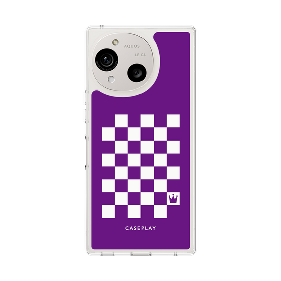 Slim Protection Case［ Racing Checkered Flag Purple ］