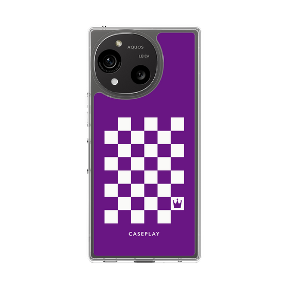Slim Protection Case［ Racing Checkered Flag Purple ］