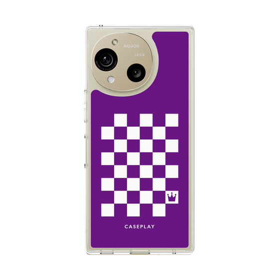 Slim Protection Case［ Racing Checkered Flag Purple ］