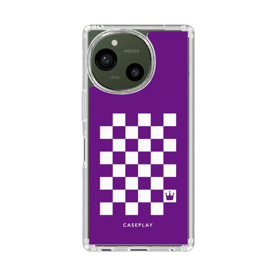 Slim Protection Case［ Racing Checkered Flag Purple ］