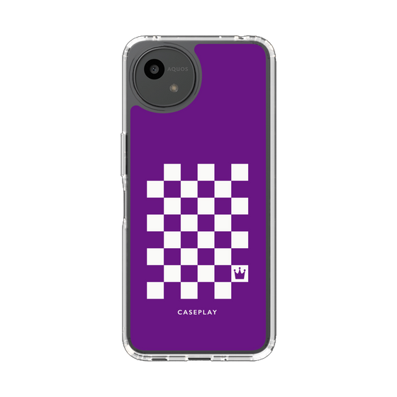 Slim Protection Case［ Racing Checkered Flag Purple ］