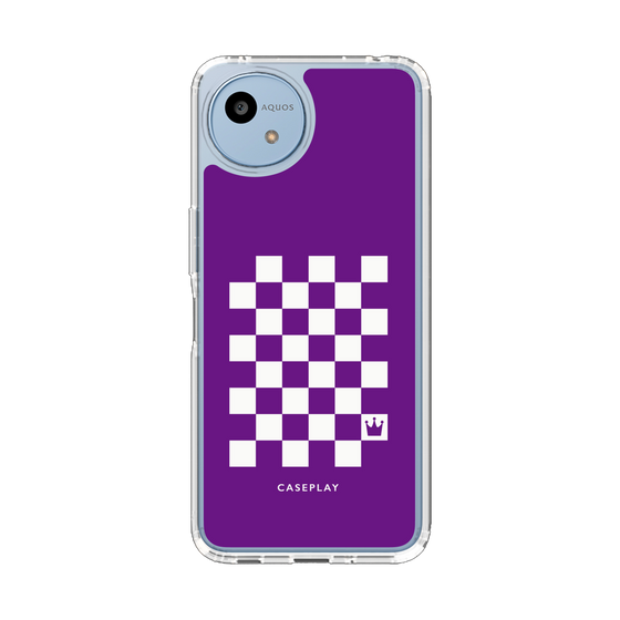 Slim Protection Case［ Racing Checkered Flag Purple ］