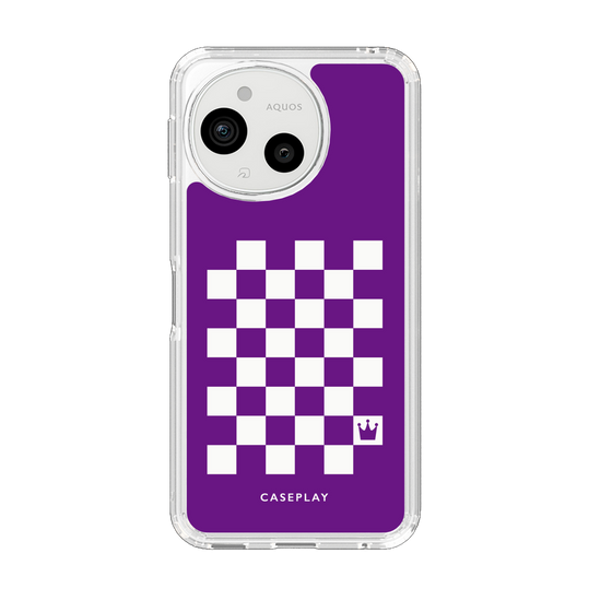 Slim Protection Case［ Racing Checkered Flag Purple ］