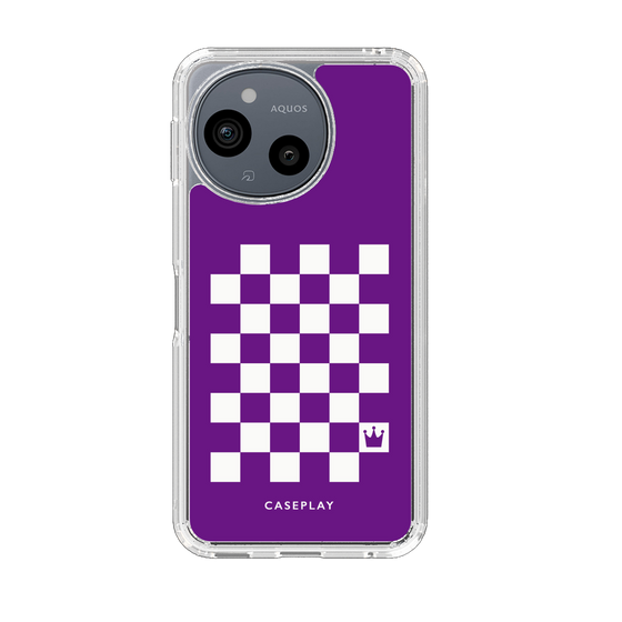 Slim Protection Case［ Racing Checkered Flag Purple ］