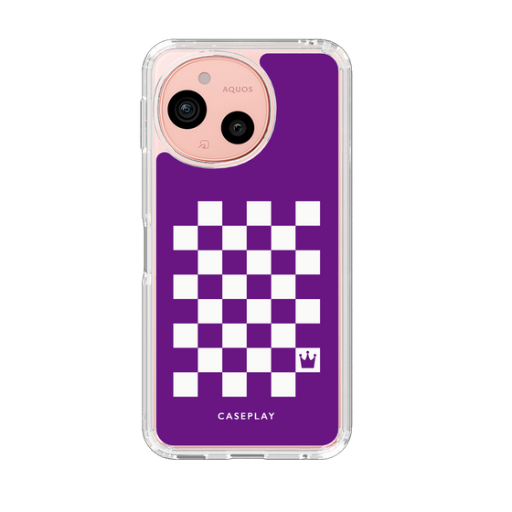Slim Protection Case［ Racing Checkered Flag Purple ］