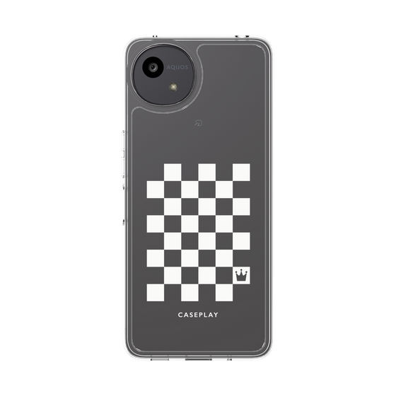 Slim Protection Case［ Racing Checkered Flag White ］