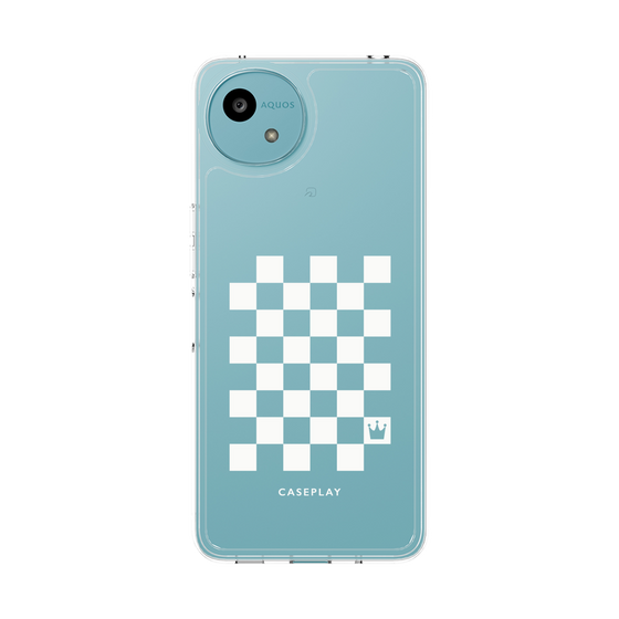 Slim Protection Case［ Racing Checkered Flag White ］