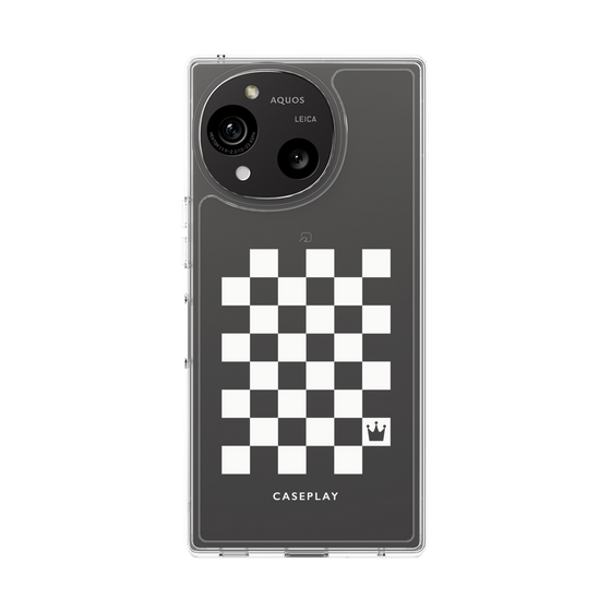 Slim Protection Case［ Racing Checkered Flag White ］